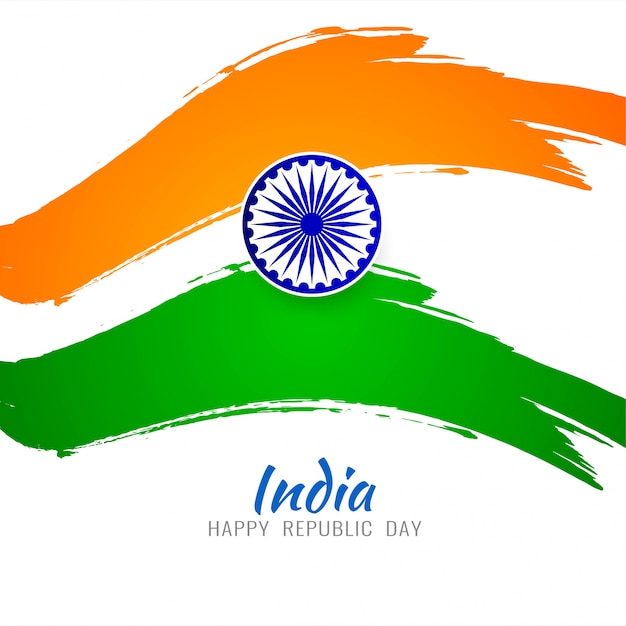 Modern Indian Flag theme tricolor background