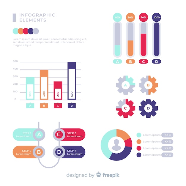 Modern infographic element set