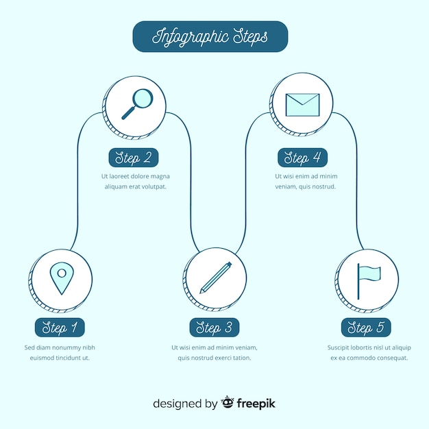 Free Vector modern infographic steps concept