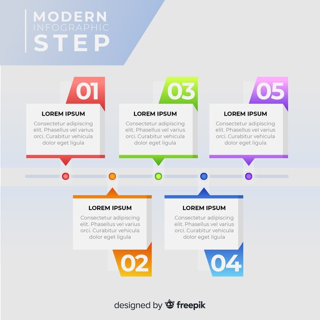 Modern infographic template with colorful style