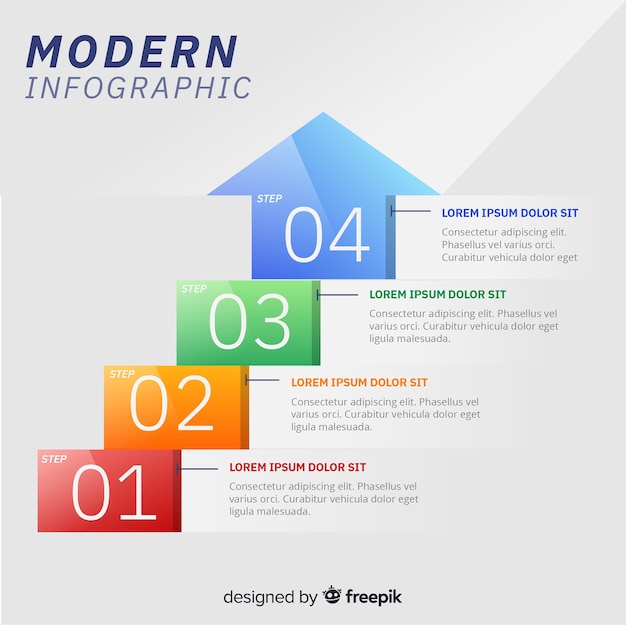 Modern infographic template with colorful style