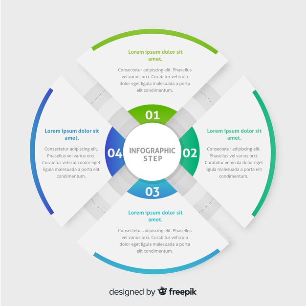 Modern infographic template with colorful style