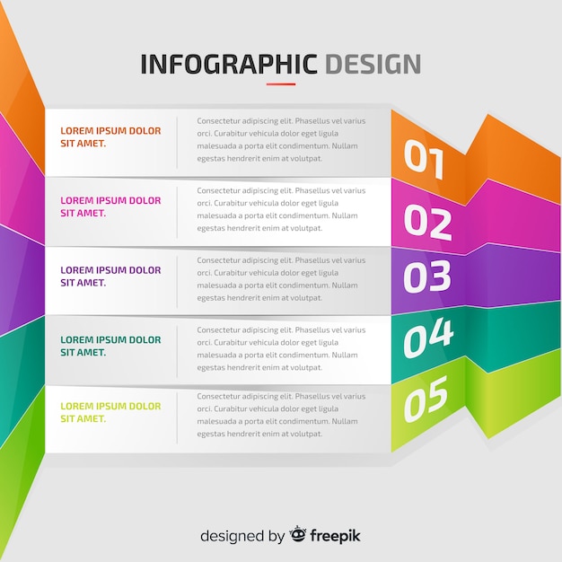 Modern infographic template with colorful style