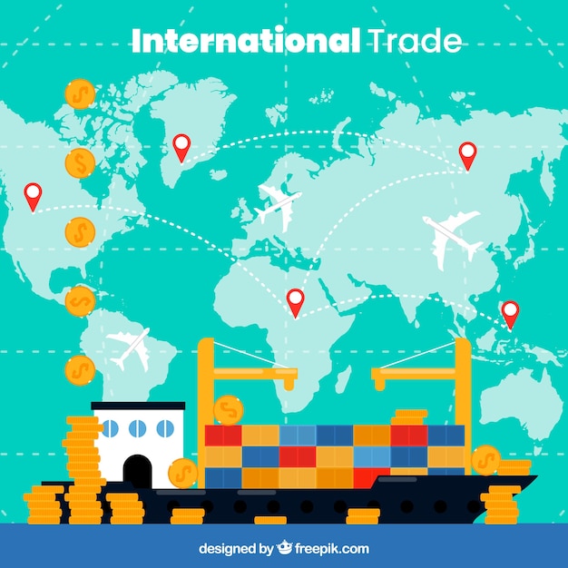 Free Vector modern international trade concept