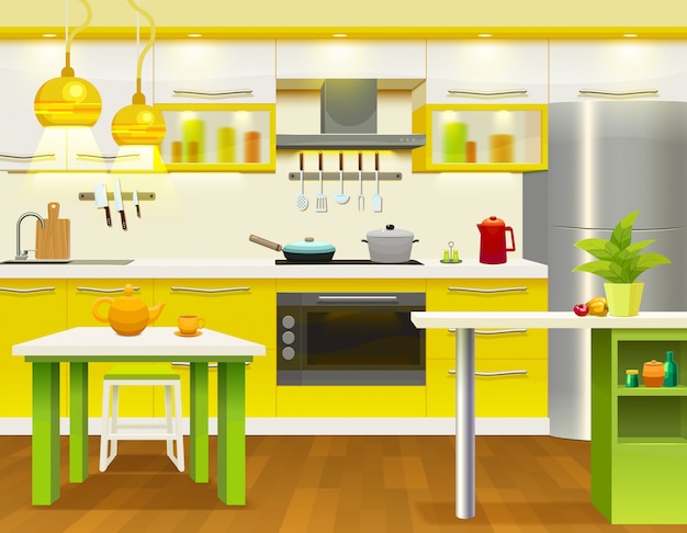 Modern Kitchen Interior illustration