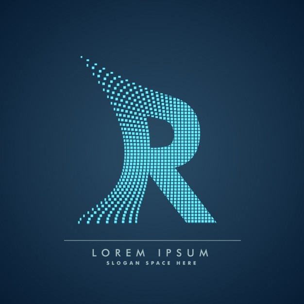 Free Vector modern letter r background