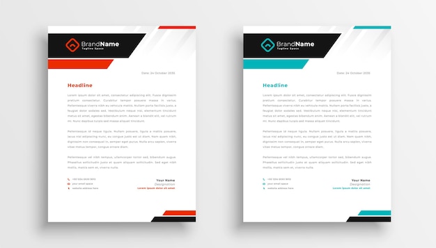 Modern letterhead teamplate for business