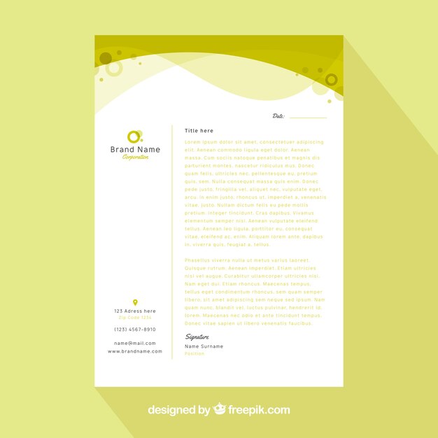 Modern letterhead template