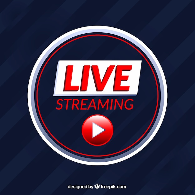 Free vector modern live streaming icon with flat design