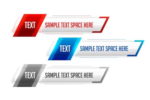 modern lower third text space banner for business presentation