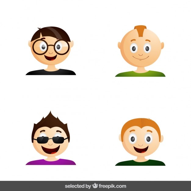 Free vector modern men avatar