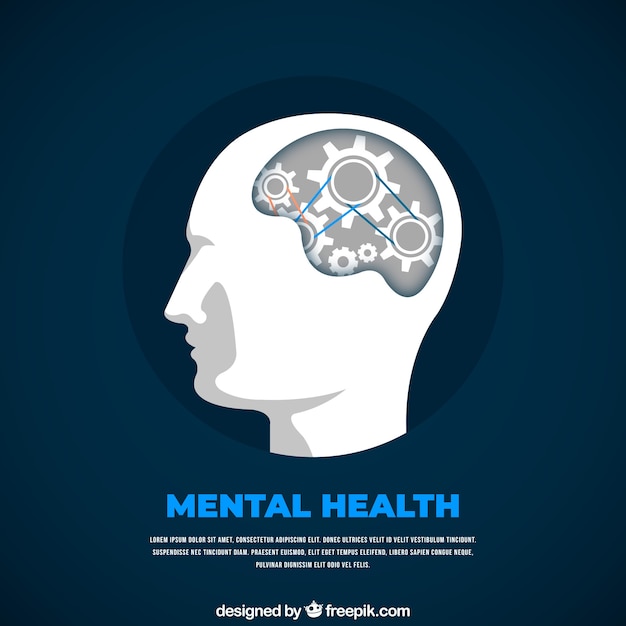 Free Vector modern mental health concept with flat design