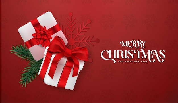 Modern Merry Chritmas and Happy new year 2022 background