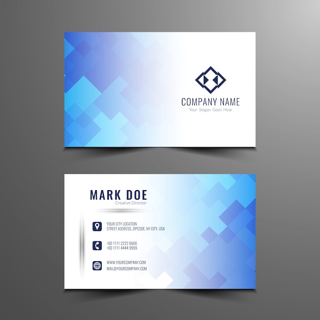 Modern mosaic pattern business card design