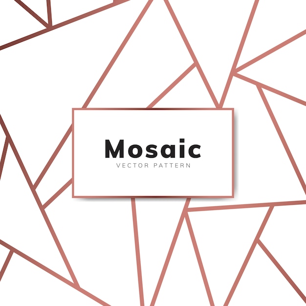 Free vector modern mosaic wallpaper in rose gold and white