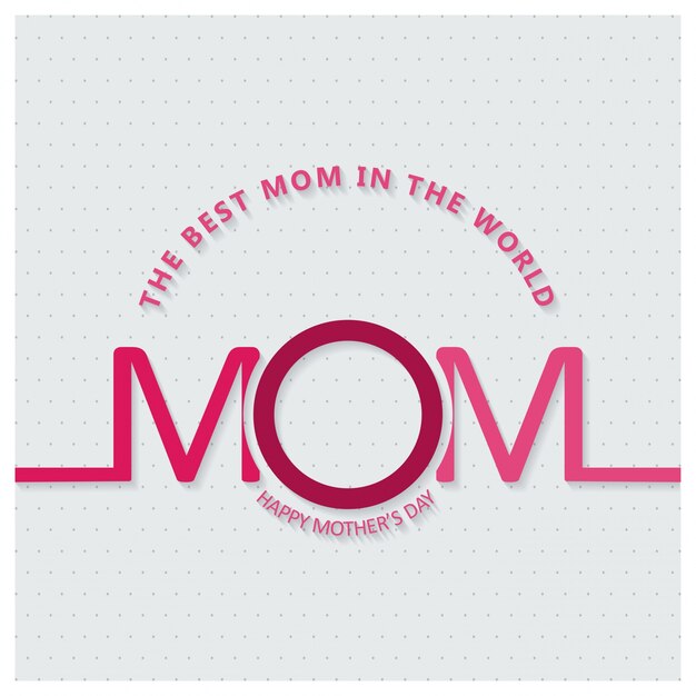 Free Vector modern mothers day lettering