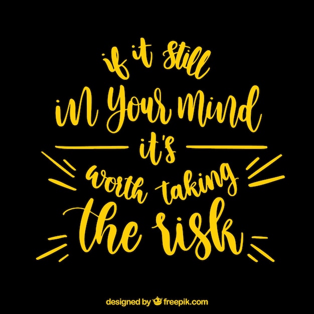 Modern motivation quote in yellow color