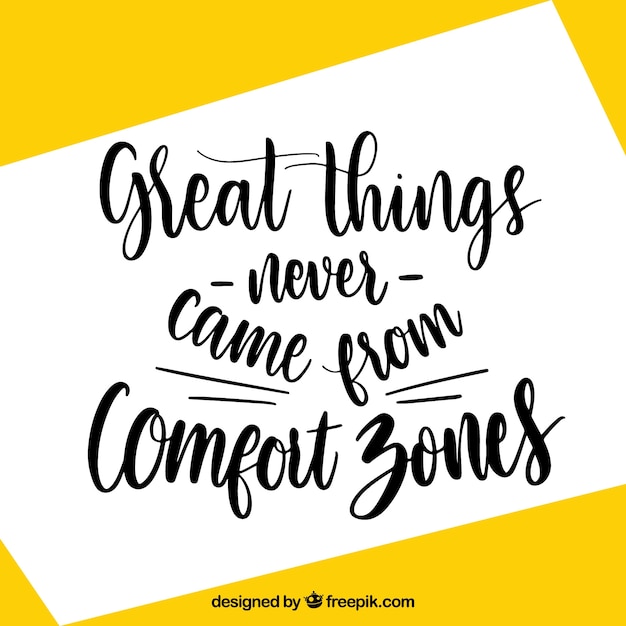 Free vector modern motivation quote in yellow color