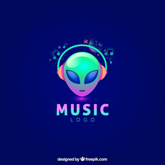 Free Vector modern music logo