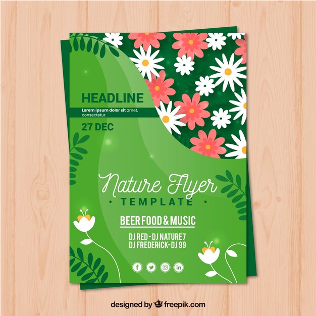 Modern nature flyer template