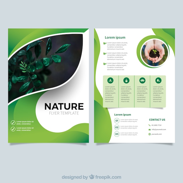 Modern nature flyer template