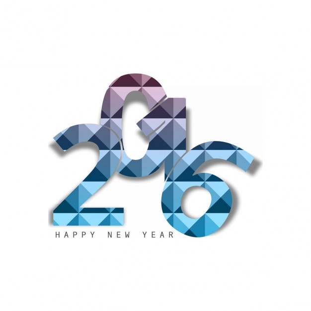 Free Vector modern new year 2016 text on white background