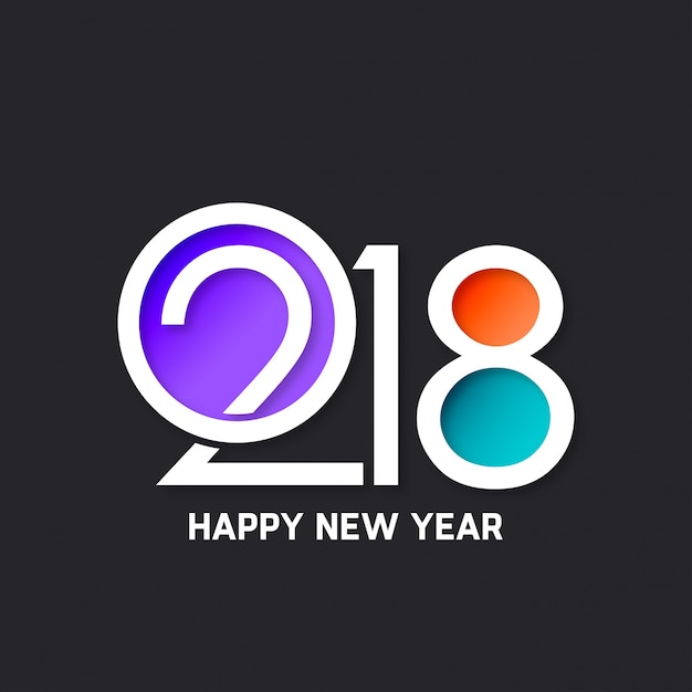 Free Vector modern new year 2018 design