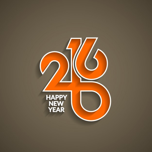 Free Vector modern new year background of 2016