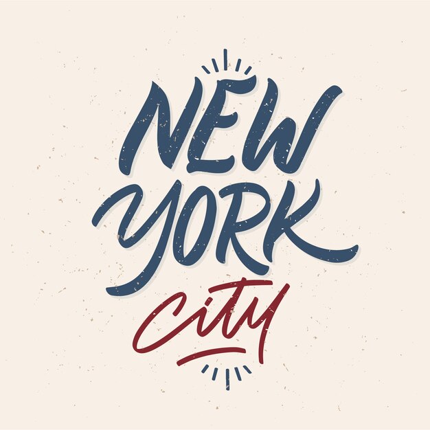 Modern new york city lettering