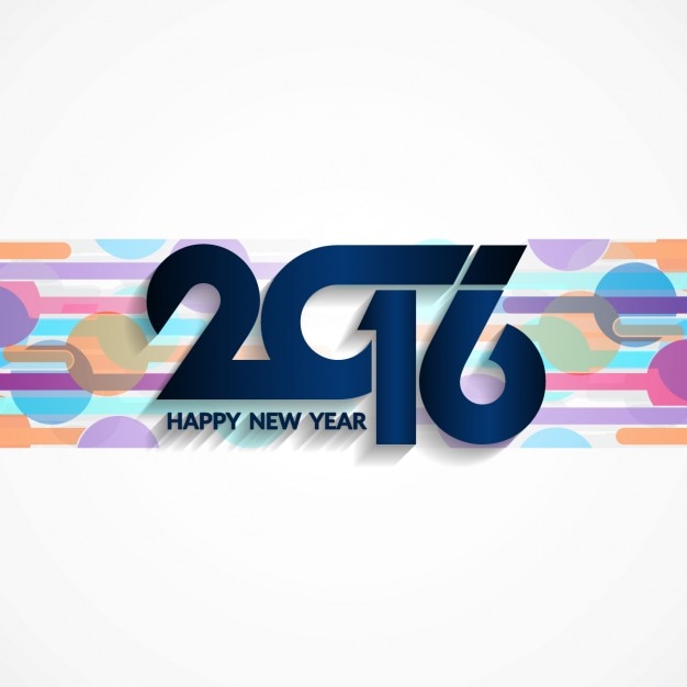 Free Vector modern numbers new year banner