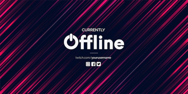 Free Vector modern offline twitch banner