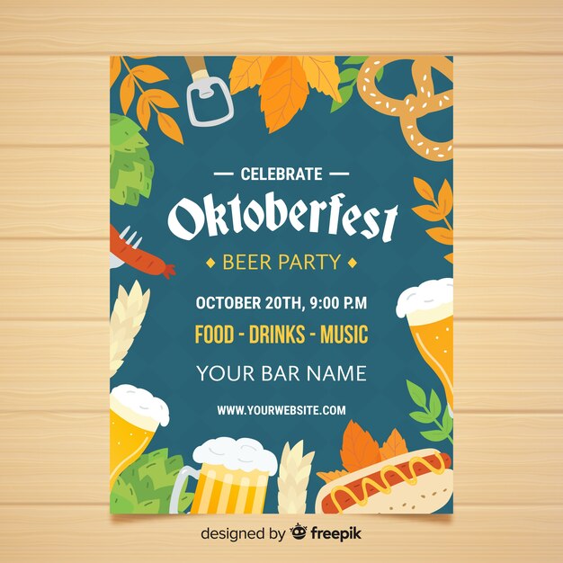 Modern oktoberfest festival poster