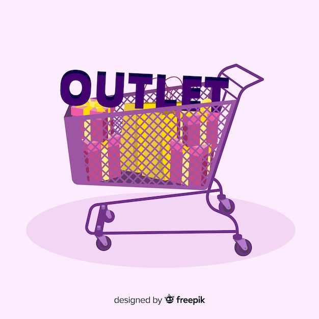 Free Vector modern outlet composition with flat design