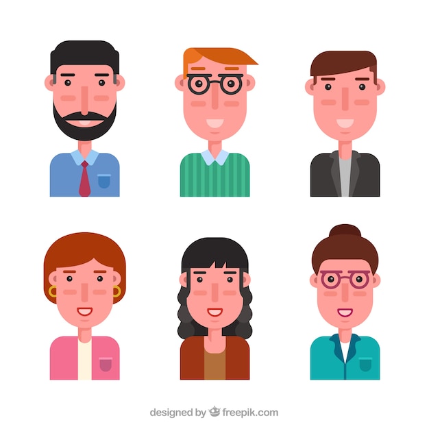 Modern pack of professional avatars