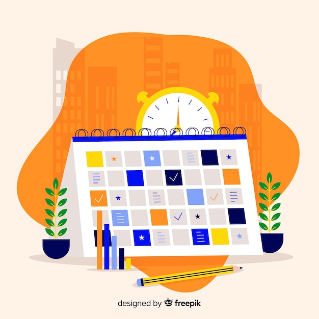 Free Vector modern planning schedule template