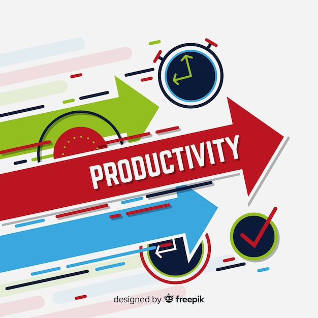 Free Vector modern productivity concept with flat design