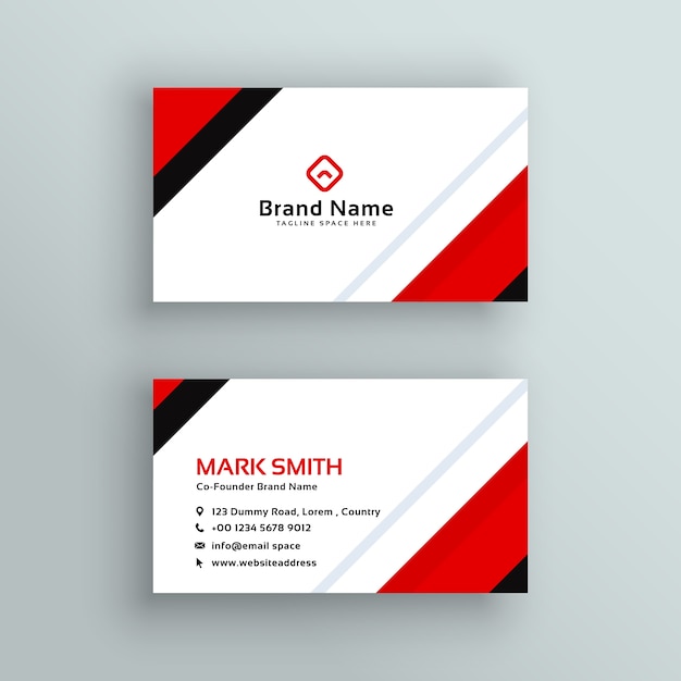 modern professional red business card design