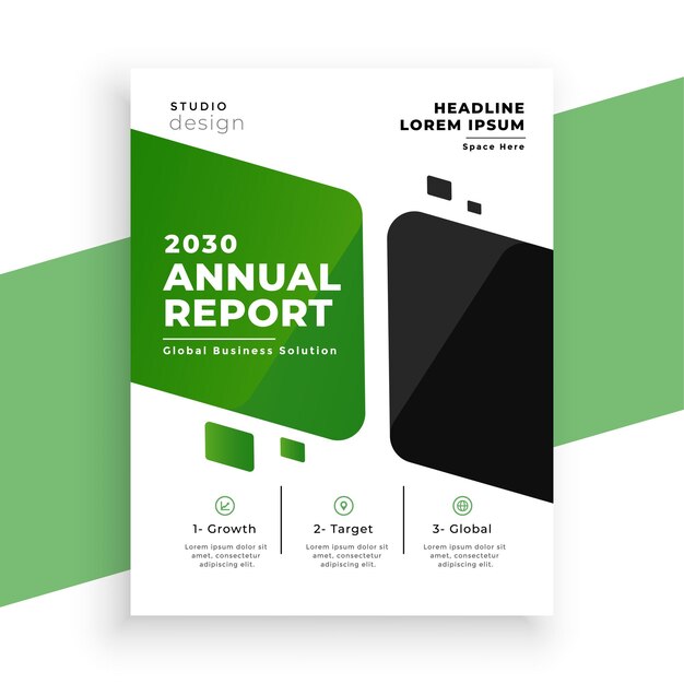 Modern professional yearly report layout for company information