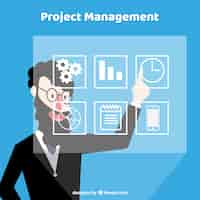 Free vector modern project management concept in flat style