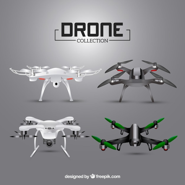 Free vector modern realistic drone collection