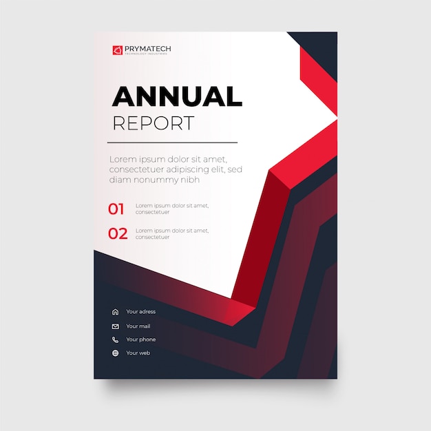 Modern Red Business Brochure with Abstract Shapes