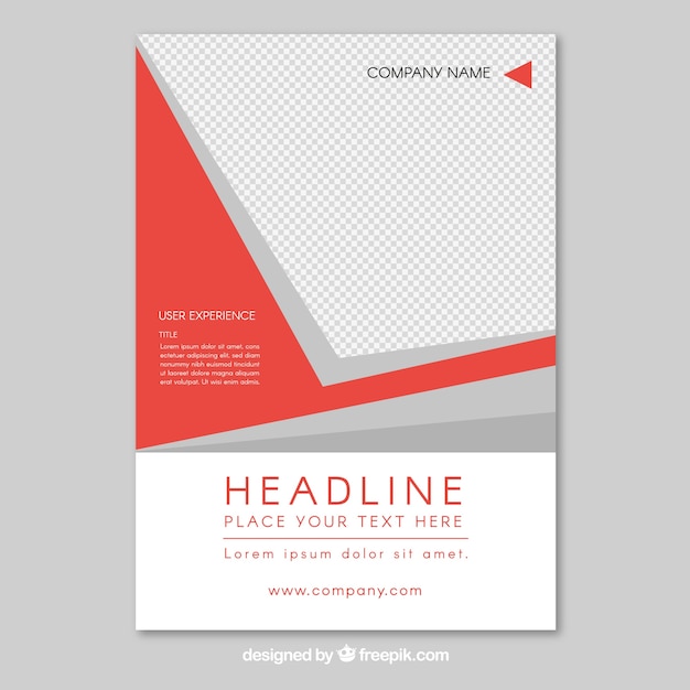 Modern red and white brochure design