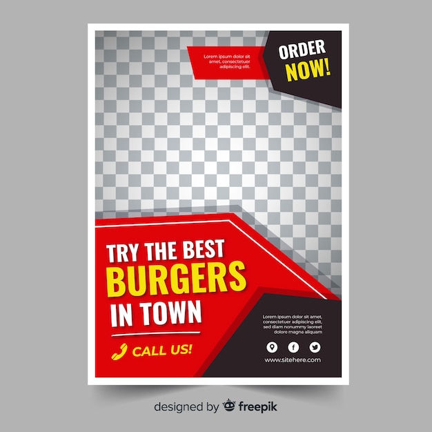 Modern restaurant flyer template