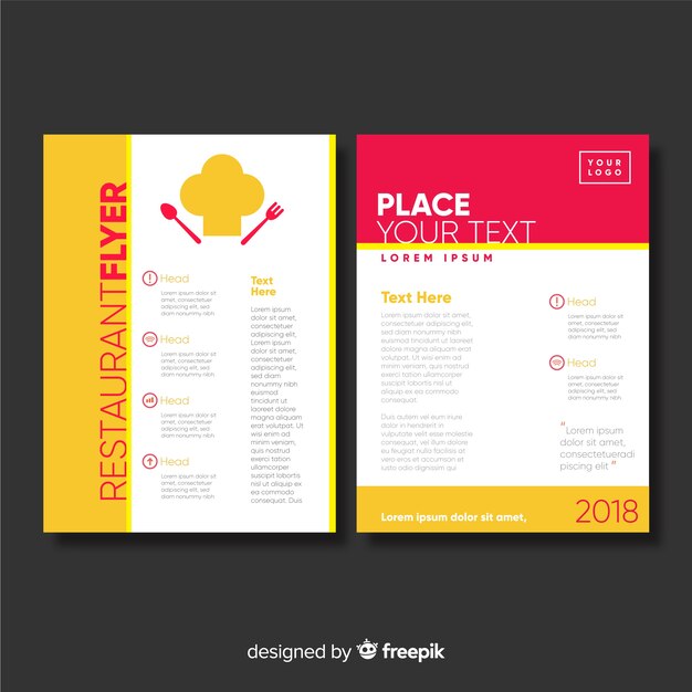 Modern restaurant flyer template