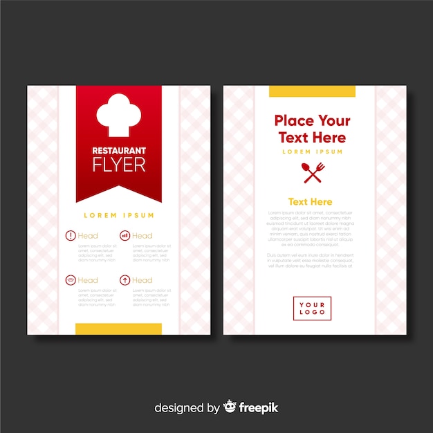 Free Vector modern restaurant flyer template