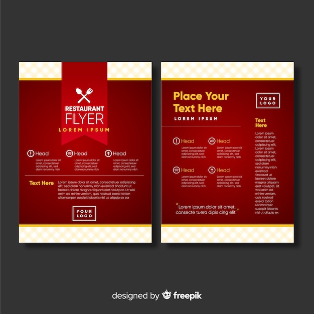 Modern restaurant flyer template