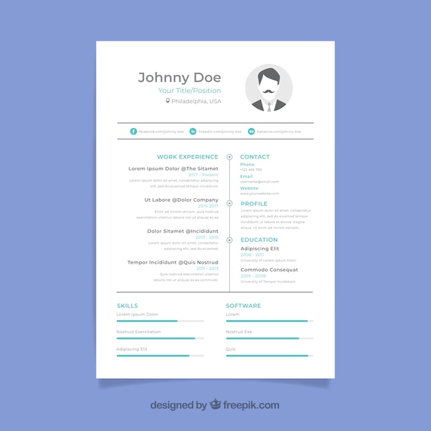 Modern resume template