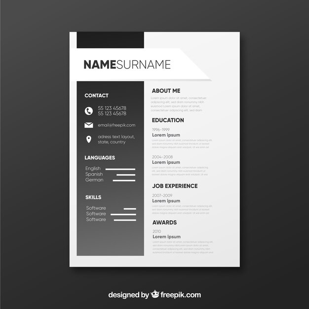 Modern resume template