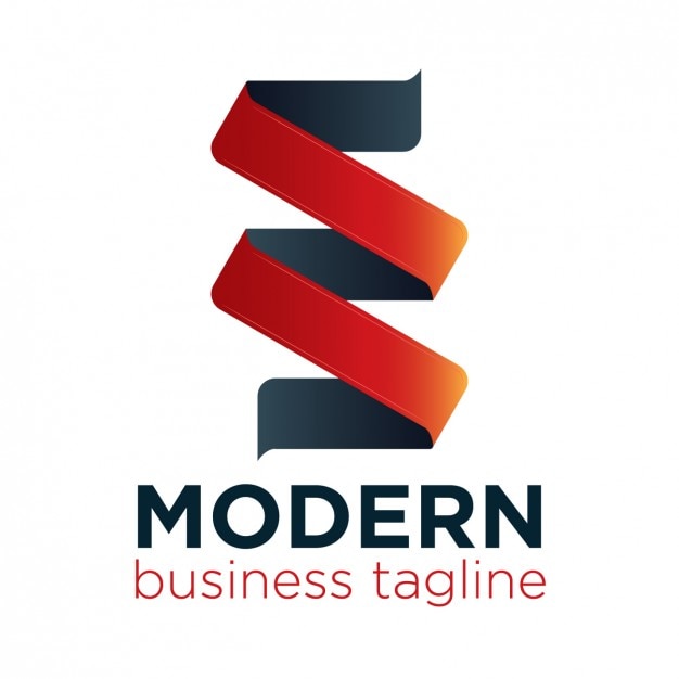 Modern ribbon logo