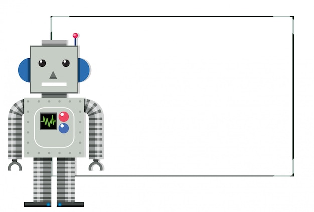 A Modern Robot White Banner